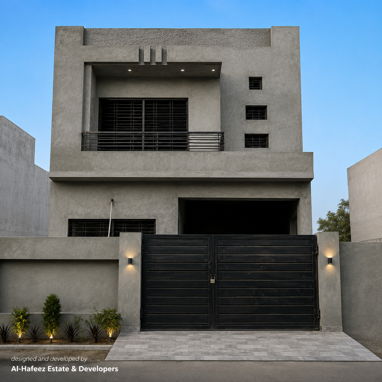 Modern Grey Concrete House