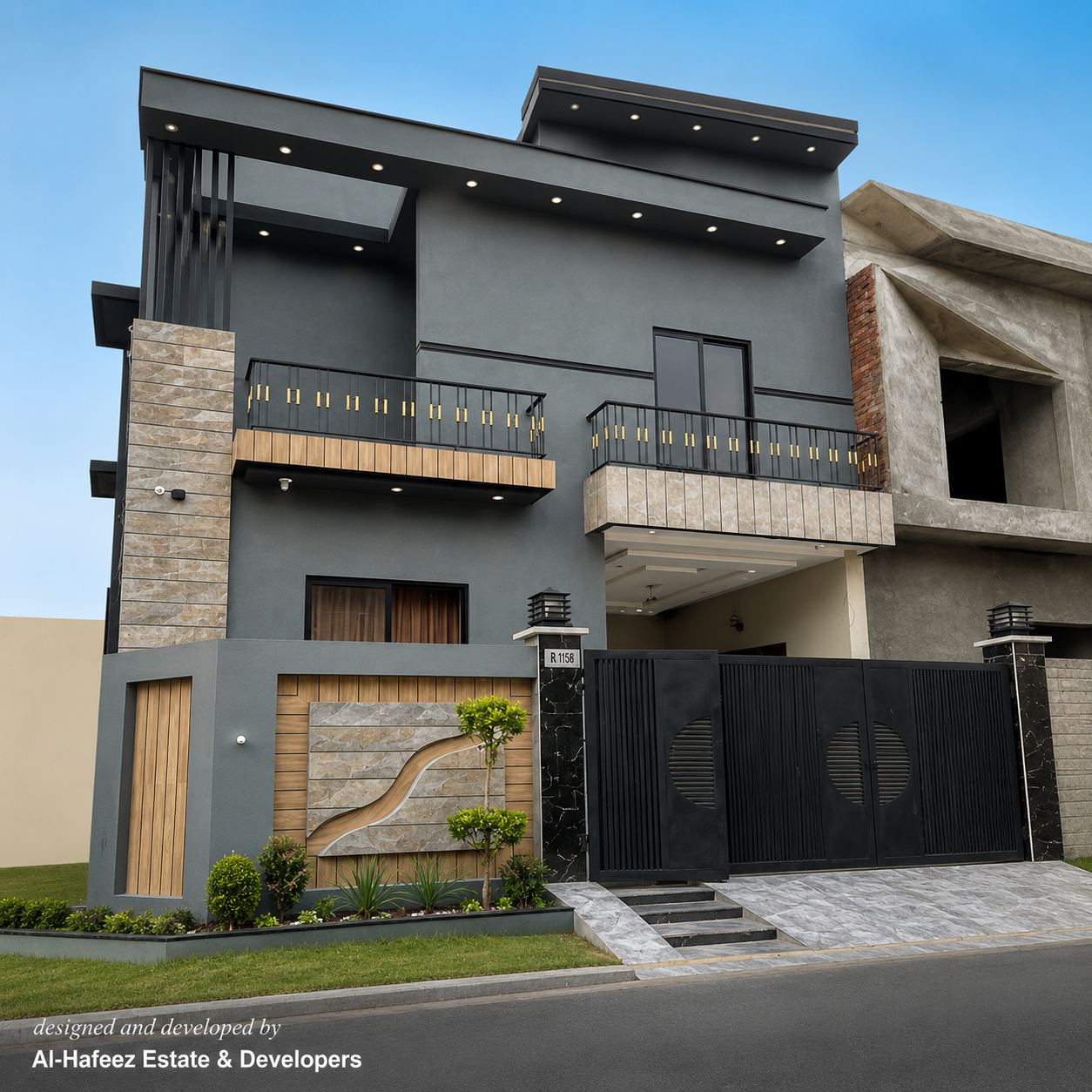 Contemporary Grey House — SA Garden
